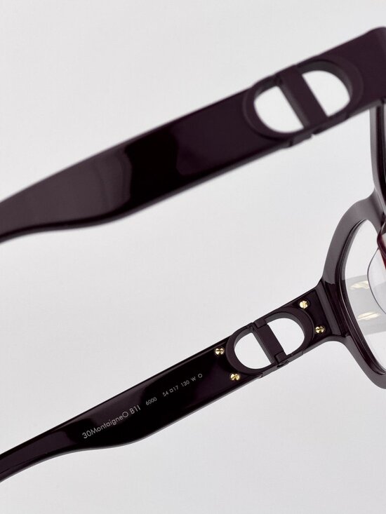 Dior 30MONTAIGNEO B1I Eyeglasses – Shiny Violet Cat Eye Frame 6000 main image 4
